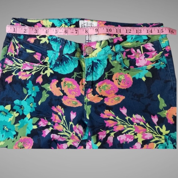 Aeropostale Navy Blue Floral Ashley Ultra Skinny Jeans - Picture 2 of 6